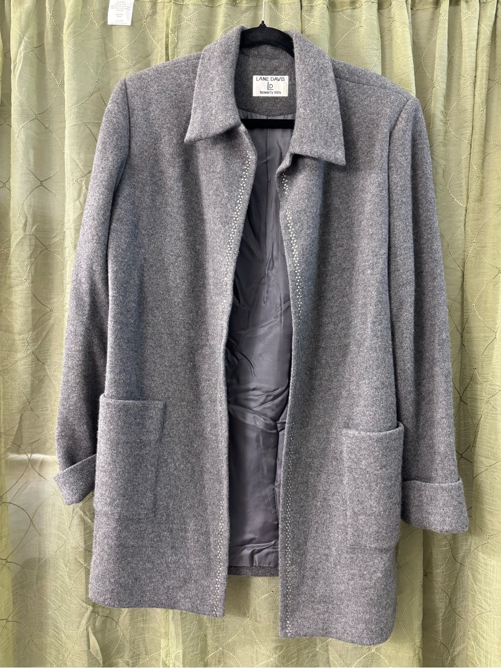 Vintage Lane Davis Women's Gray Wool-Blend Pea Coat